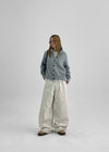 [MADE] Twill Snap Button Wide Cotton Pants