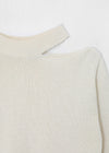 [MADE] YUANA SHOULDER UNBAL KNIT WOOL 50%