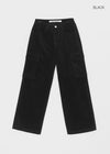 [MADE] Chiku Velvet Low Wide Cargo Pants