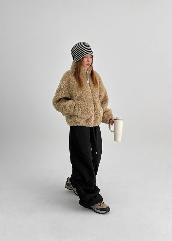 Peekaboo Fur Zip-up Jumper