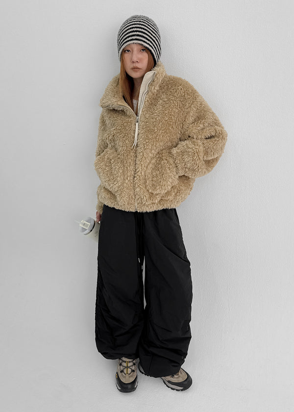 Peekaboo Fur Zip-up Jumper