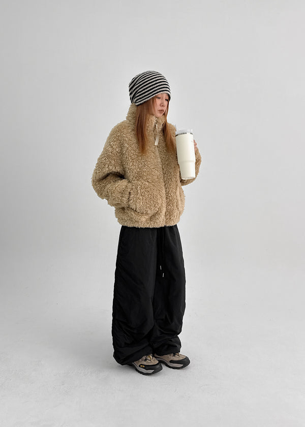 Peekaboo Fur Zip-up Jumper