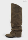 Bybang Folding Suede Long Boots