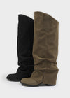 Bybang Folding Suede Long Boots