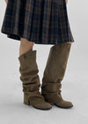 Bybang Folding Suede Long Boots