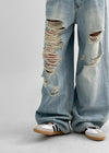 Hellji Summer Damage Wide Denim Pants
