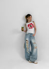 Hellji Summer Damage Wide Denim Pants