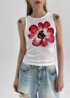 Erto Flower Printed Sleeveless Top