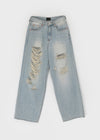 Hellji Summer Damage Wide Denim Pants