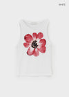 Erto Flower Printed Sleeveless Top