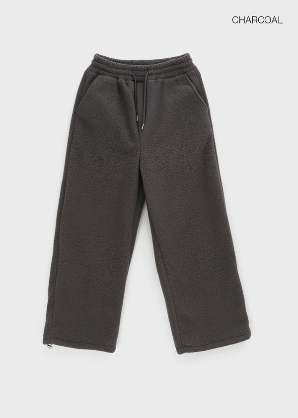(UNISEX) Roll bendable fleece string pants