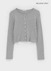 Lucie Basic Punching Cardigan