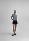 Romhetz Denim Mini Skirt Pants