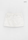 Romhetz Denim Mini Skirt Pants
