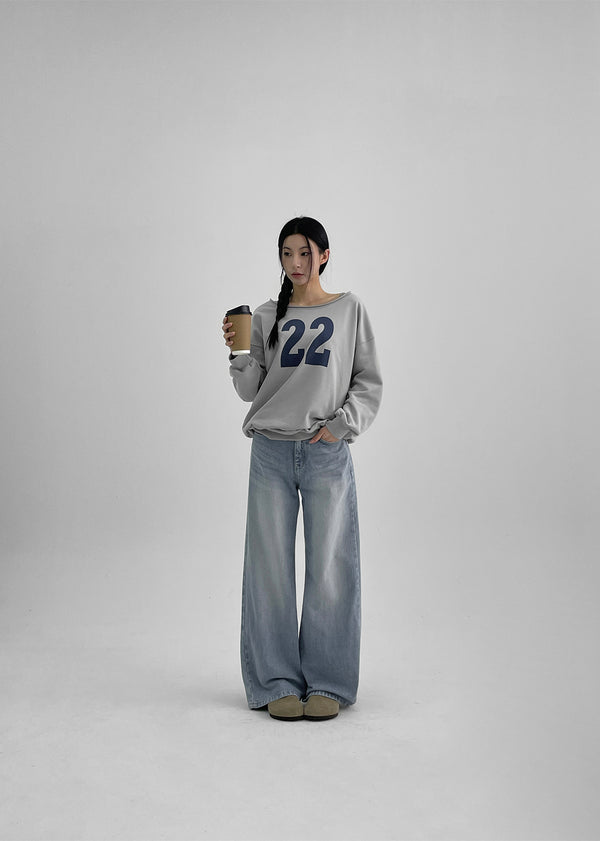 Dejoua Washing Wide Denim Pants