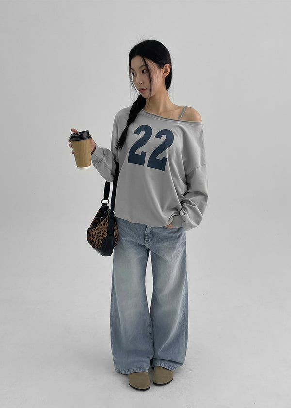 Dejoua Washing Wide Denim Pants