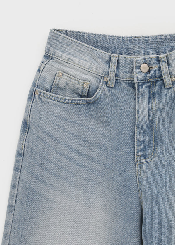 Dejoua Washing Wide Denim Pants