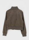 E-Twin High Neck Suede Zip-Up Jumper (2 oz)