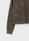 E-Twin High Neck Suede Zip-Up Jumper (2 oz)