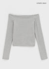 [MADE] Utah Off-Shoulder Long Sleeve T-Shirt