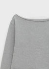 [MADE] Camiseta de manga larga recortada con cuello barco Rakin