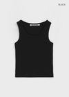 [B-BASIC] Cropa sin mangas U-cuello estándar (2TAMAÑOS)
