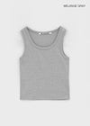 [B-BASIC] Cropa sin mangas U-cuello estándar (2TAMAÑOS)
