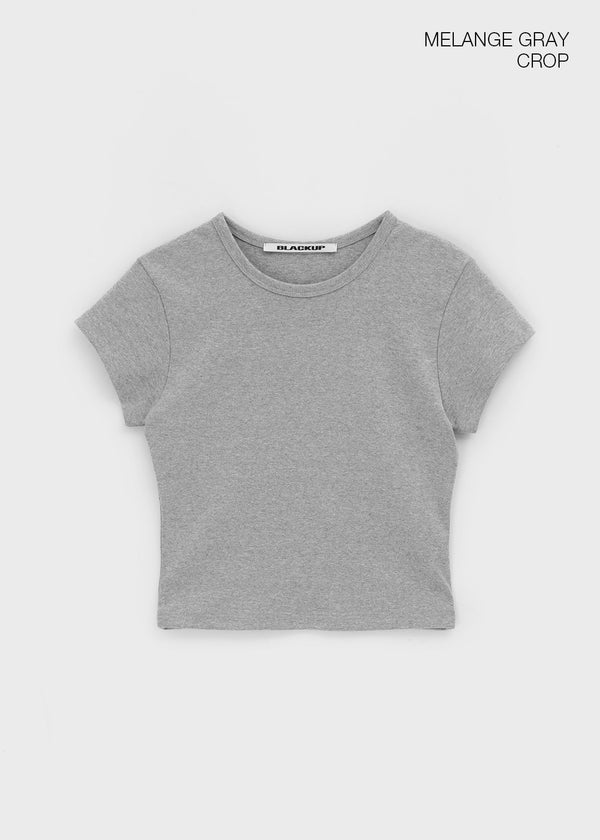 [B-BASIC] Pamantayang Maikling Manggas na Bilog na T-shirt na May Kalahating Manggas (2URI)