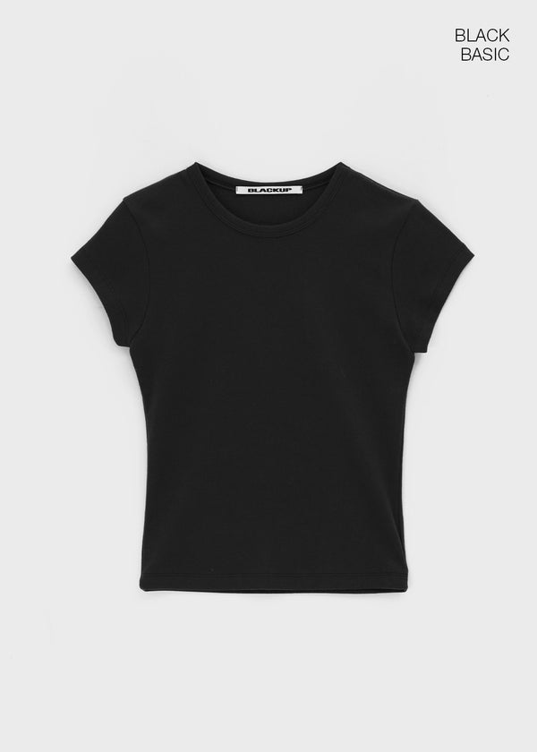 [B-BASIC] Pamantayang Maikling Manggas na Bilog na T-shirt na May Kalahating Manggas (2URI)