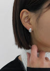 (SILVER 925) Scoring Simple Earrings