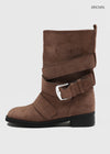 Repem Suede Buckle Mid Boots