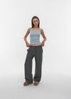 [B-BASIC] Pantalones de Banda Ancha a Rayas