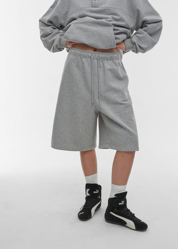 [B-BASIC] กางเกงขาสั้นผ้าฝ้ายหนาแบบเบอร์มิวด้า