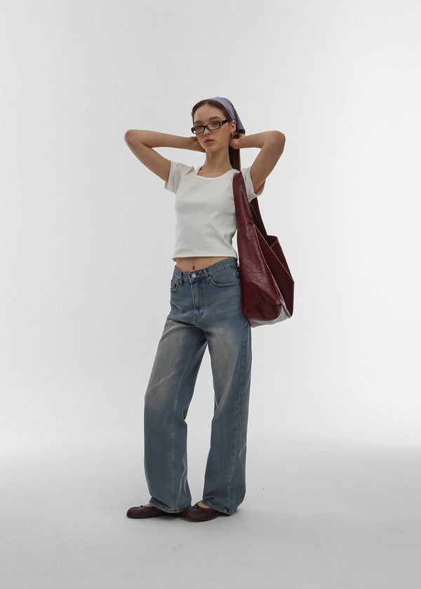 [B-BASIC] 標準 Nagrang U 領短袖 T 恤 (2SIZE)