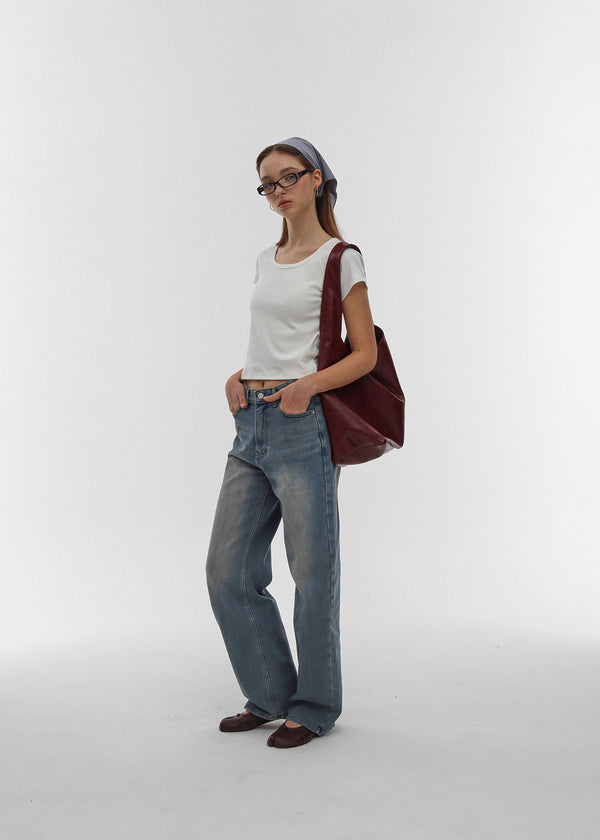 [B-BASIC] 標準 Nagrang U 領短袖 T 恤 (2SIZE)