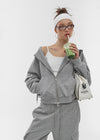 [B-BASIC] Airsweat Sudadera con Capucha de Corte Suelto y Cremallera