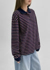 [MADE] Bolty Stripe Pique Collared T-shirt