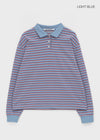 [MADE] Bolty Stripe Pique Collared T-shirt