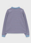 [MADE] Bolty Stripe Pique Collared T-shirt