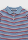 [MADE] Bolty Stripe Pique Collared T-shirt
