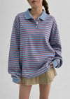 [MADE] Bolty Stripe Pique Collared T-shirt