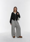[B-BASIC] Airsweat Sudadera con Capucha de Corte Suelto y Cremallera