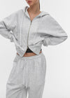 [B-BASIC] Airsweat Sudadera con Capucha de Corte Suelto y Cremallera