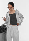 [B-BASIC] Airsweat Sudadera con Capucha de Corte Suelto y Cremallera