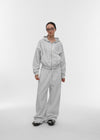 [B-BASIC] Airsweat Sudadera con Capucha de Corte Suelto y Cremallera