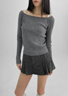 [MADE] Germi Cachemire Côtelé Raglan Tricot (45% Laine Super Fine)