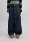 Levond Nonpade Wide Denim Pants