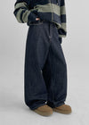 Levond Nonpade Wide Denim Pants