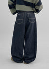 Levond Nonpade Wide Denim Pants