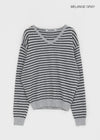 [MADE] Derromell V-neck Stripe Knit